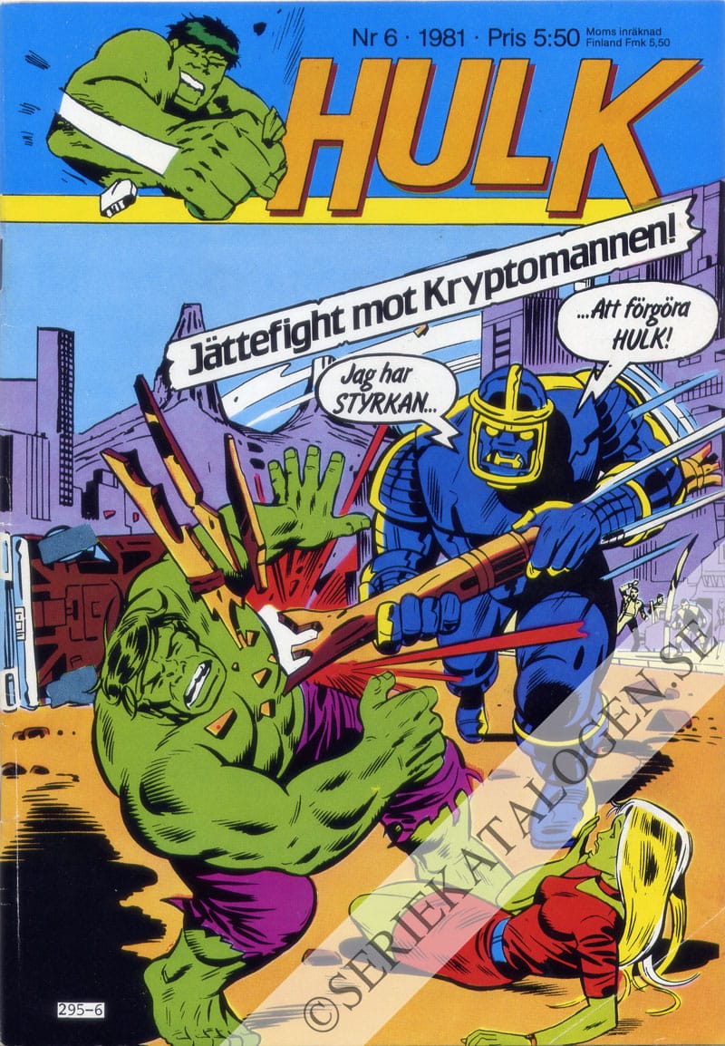 Framsida på Hulk #6 (1981)