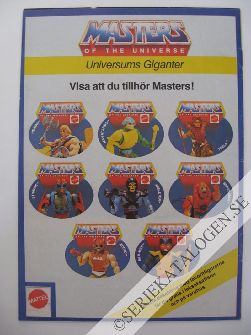 Baksida på Kampen om Castle Grayskull (1982)