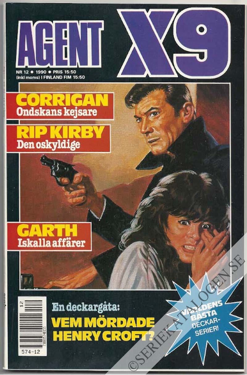 Framsida på Agent X9 #12 (1990)