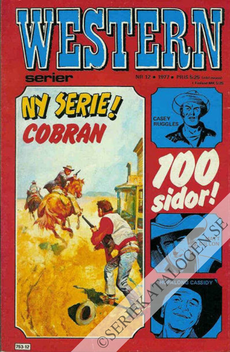 Framsida på Westernserier #12 (1977)