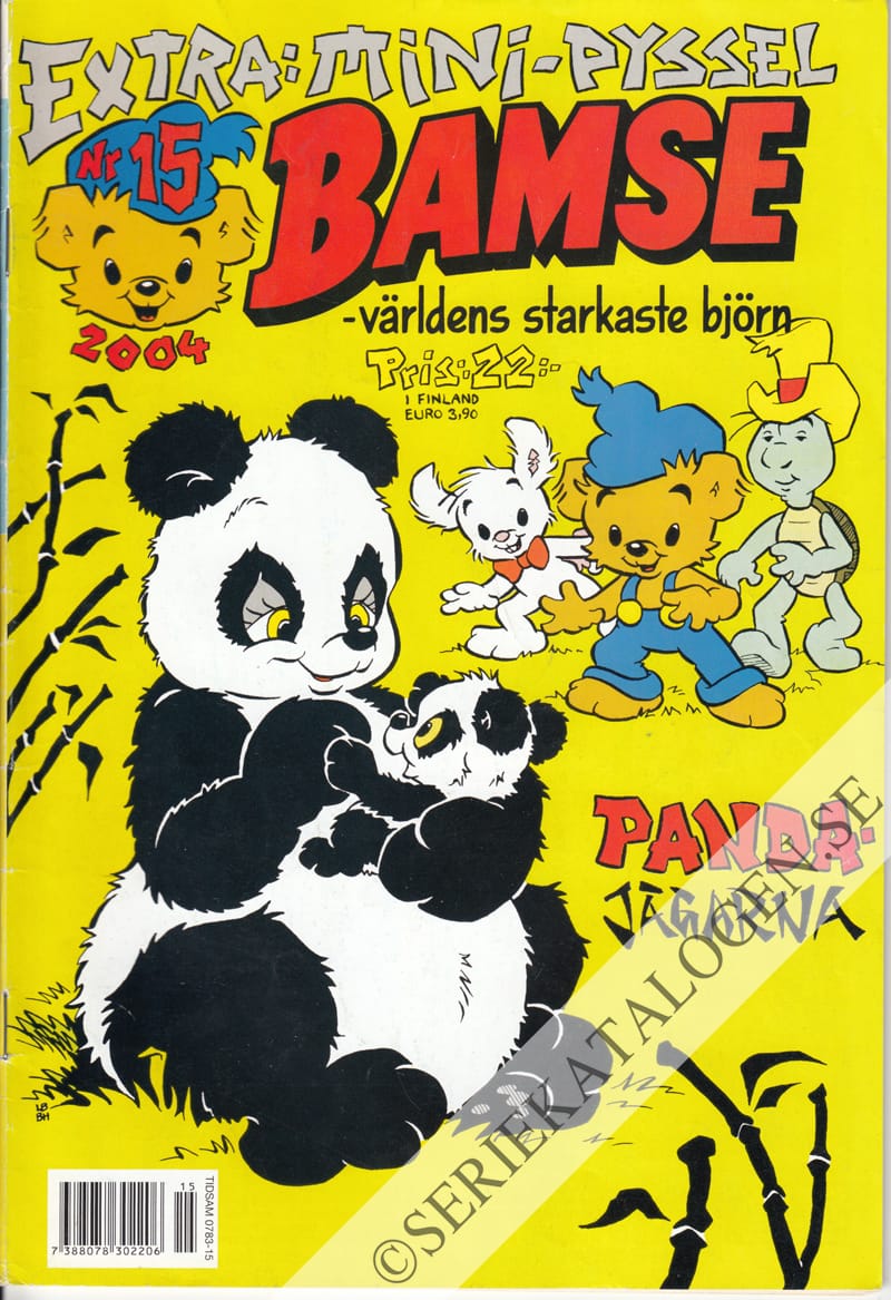 Framsida på Bamse #15 - Pandajägarna (2004)
