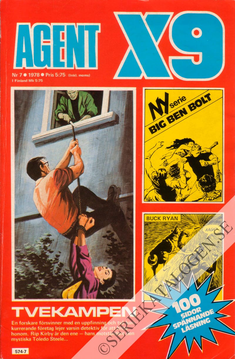 Framsida på Agent X9 #7 (1978)