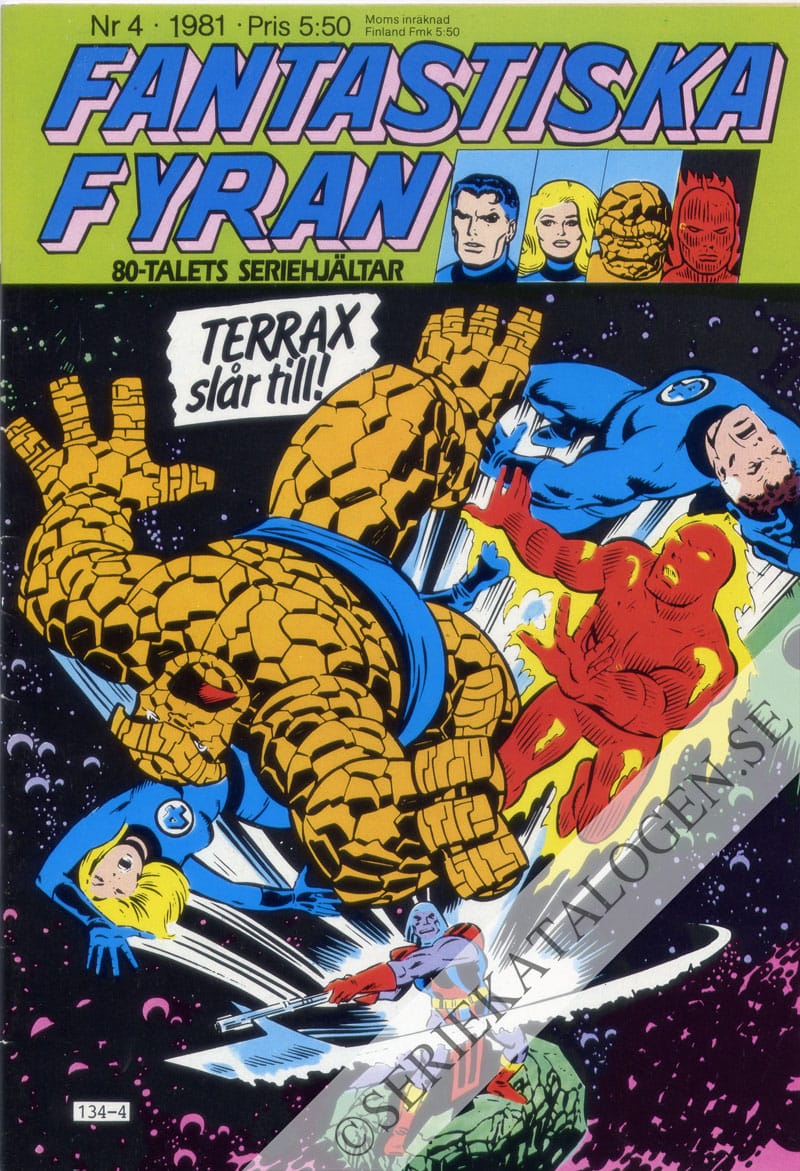 Framsida på Fantastiska Fyran #4 (1981)