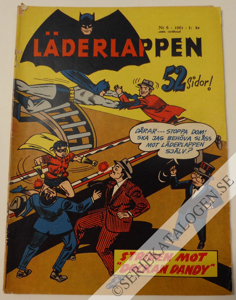 Framsida på Läderlappen och Robin #6 (1961)