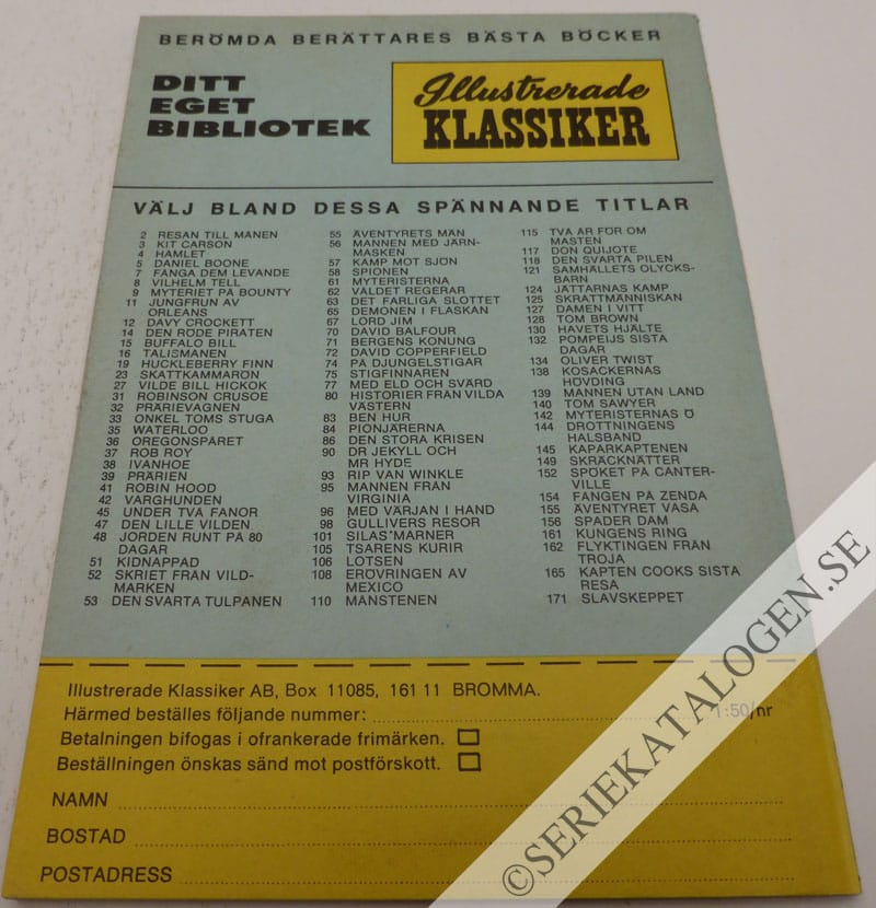 Baksida på Stridsvagnens förbannelse (1970)