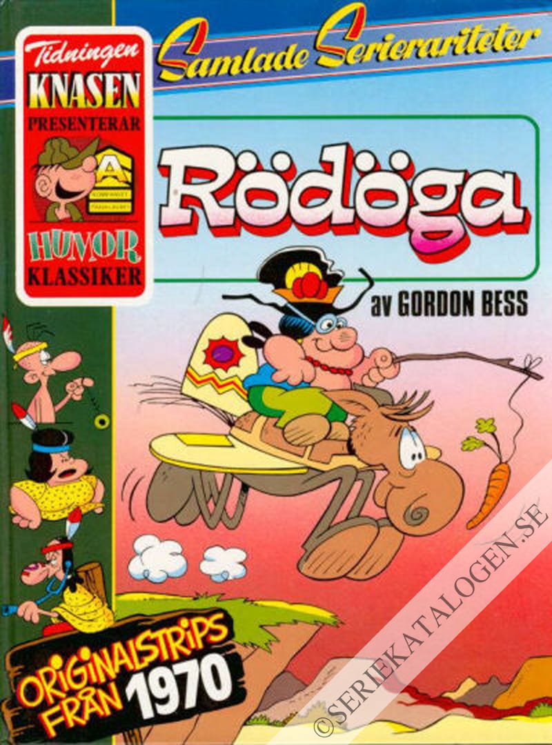 Framsida på Samlade Serierariteter Rödöga  - originalstrips från 1970 (1986)