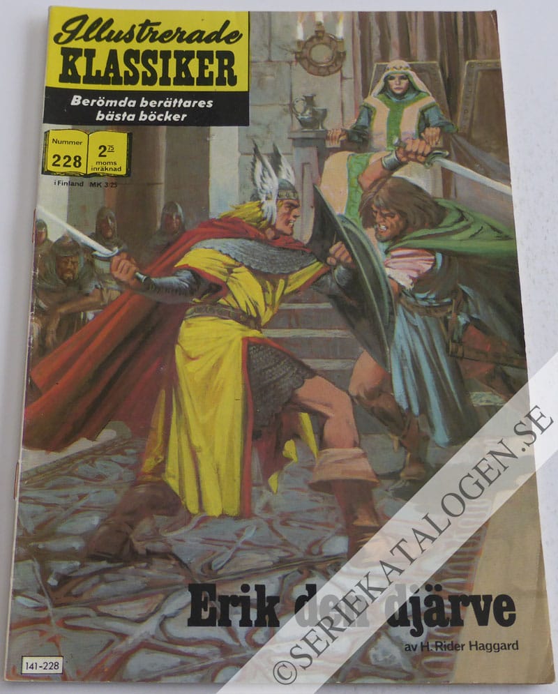 Framsida på Illustrerade Klassiker #228 - Erik den djärve (1976)