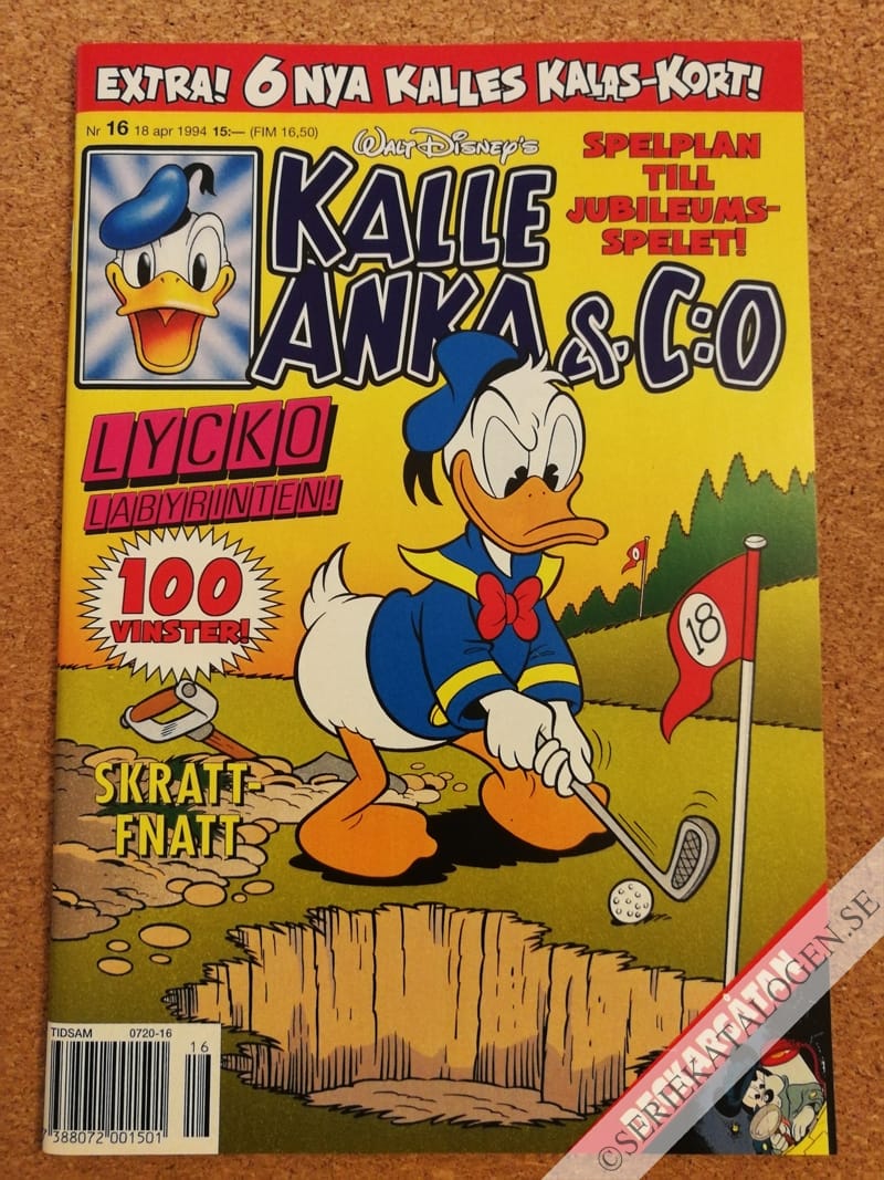 Framsida på Kalle Anka & C:o #16 (1994)
