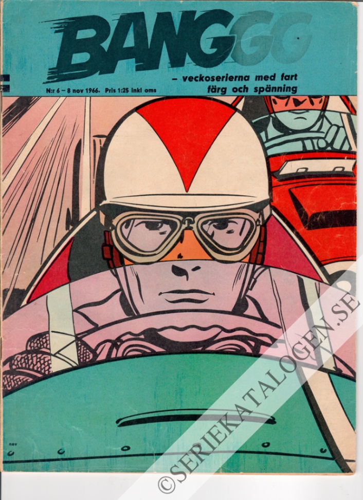 Framsida på Banggg - veckoserierna med fart, färg och spänning #6 (1966)