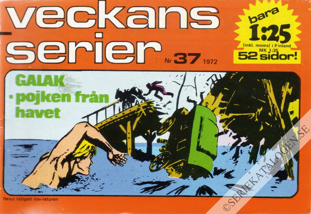 Framsida på Veckans serier #37 (1972)