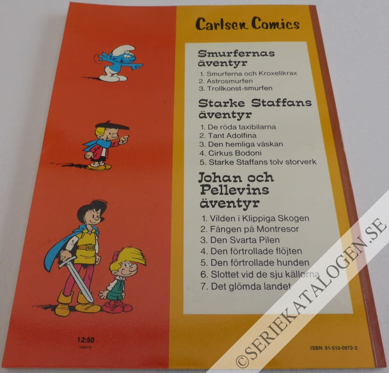 Baksida på Trollkonstsmurfen (1977)