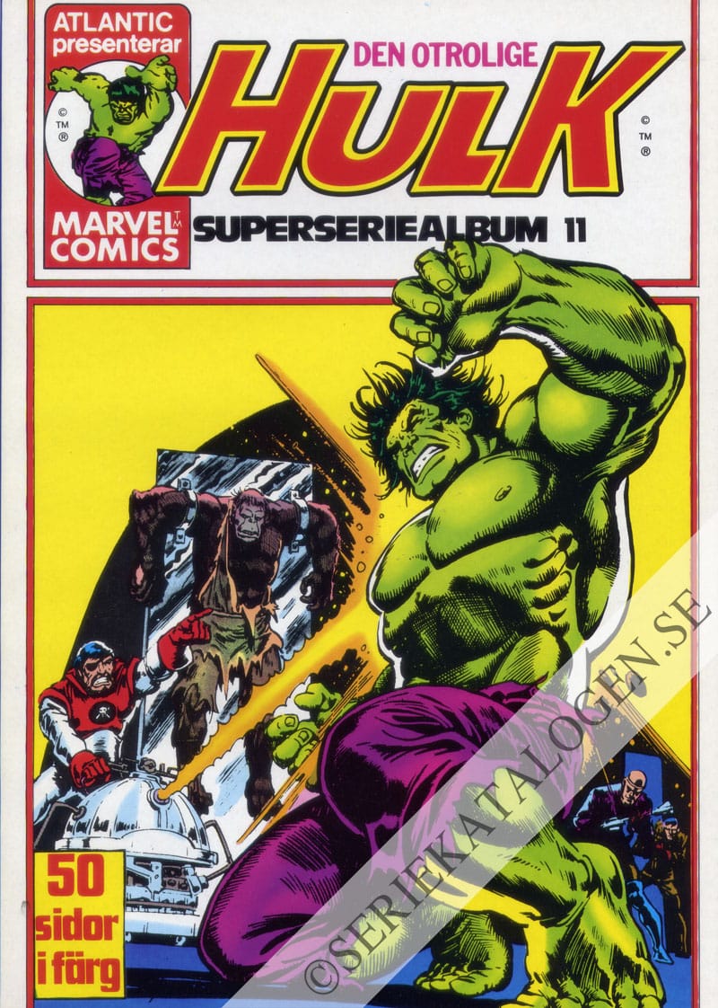 Framsida på Den otrolige Hulk Superseriealbum11 (1984)