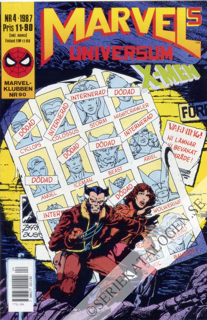 Framsida på Marvels universum X-Men (1987)
