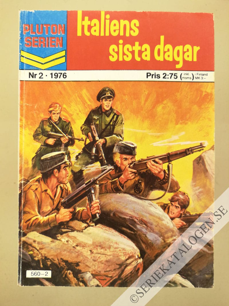Framsida på Plutonserien Italiens sista dagar (1976)