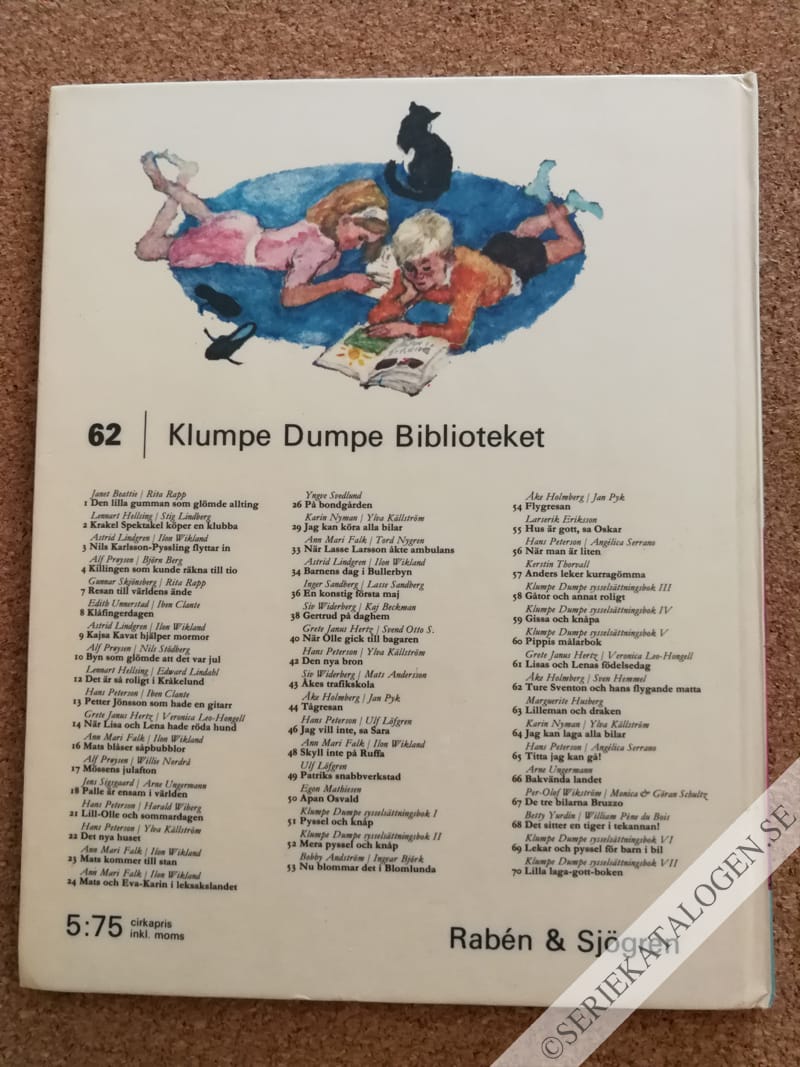 Baksida på Ture Sventon och hans flygande matta (1971)