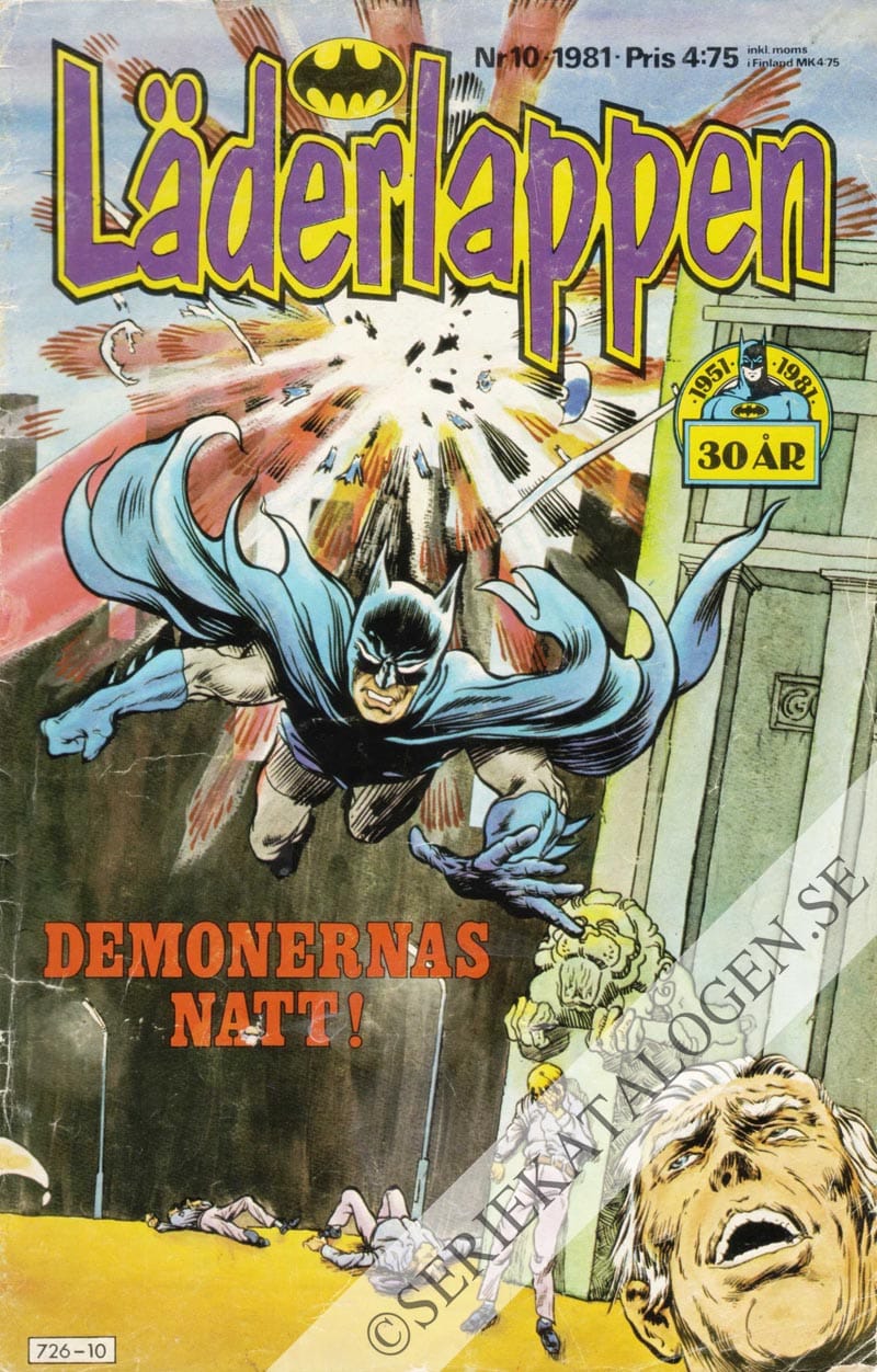 Framsida på Läderlappen och Robin #10 (1981)