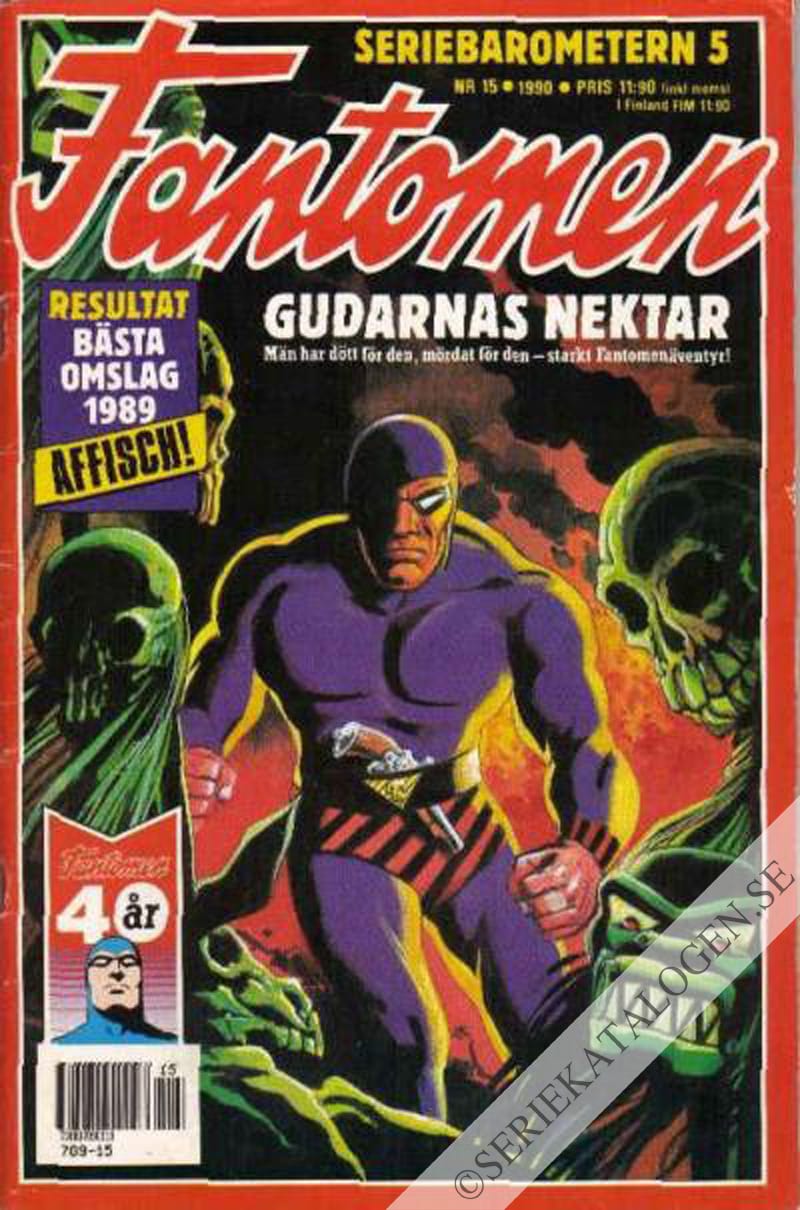 Framsida på Fantomen #15 (1990)