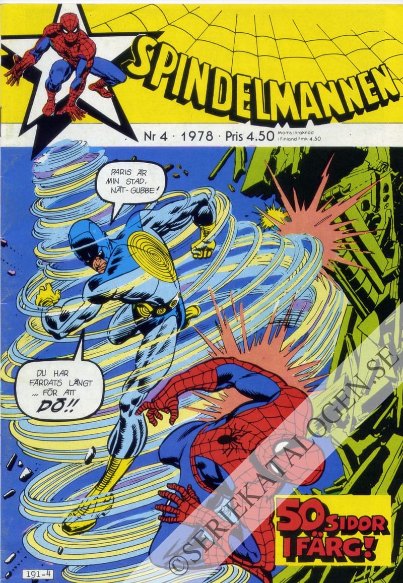 Framsida på Spindelmannen #4 (1978)