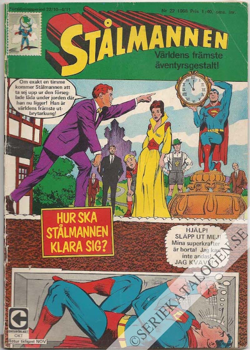 Framsida på Stålmannen #22 (1968)