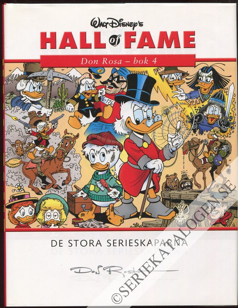 Framsida på Walt Disney's Hall of fame - De stora serieskaparna Don Rosa - bok 4 (2007)