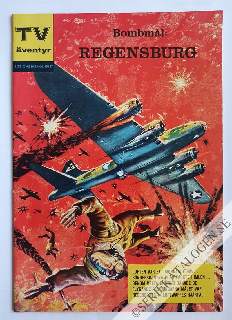 Framsida på TV-äventyr Bombmål: Regensburg (1963)