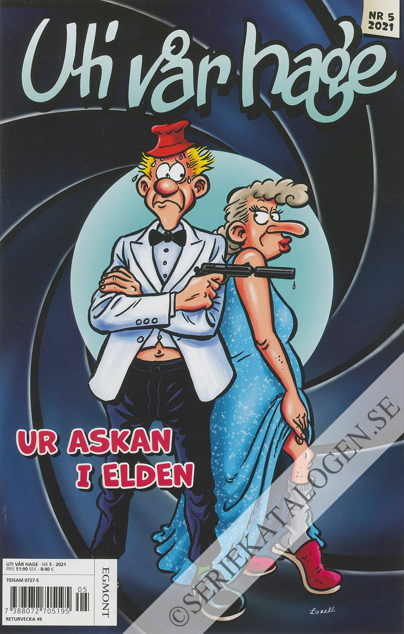 Framsida på Uti vår hage #5 - Ur askan i elden (2021)