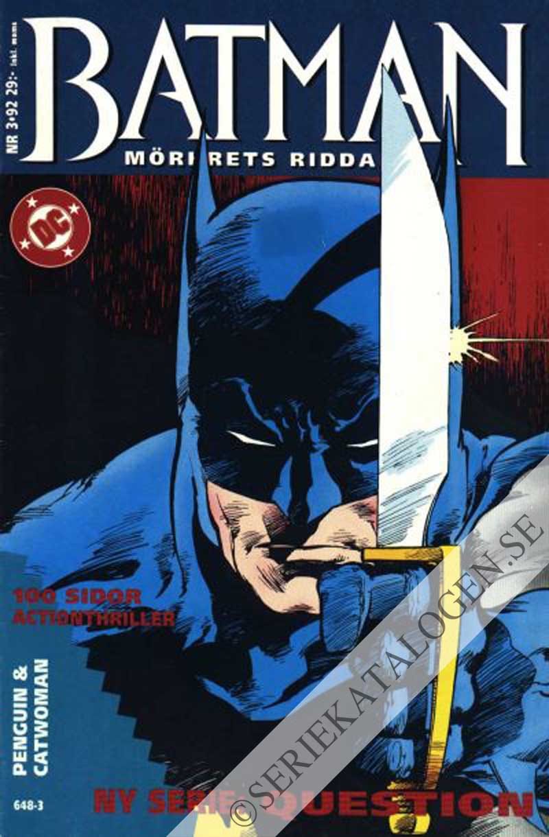 Framsida på Batman - mörkrets riddare #3 (1992)