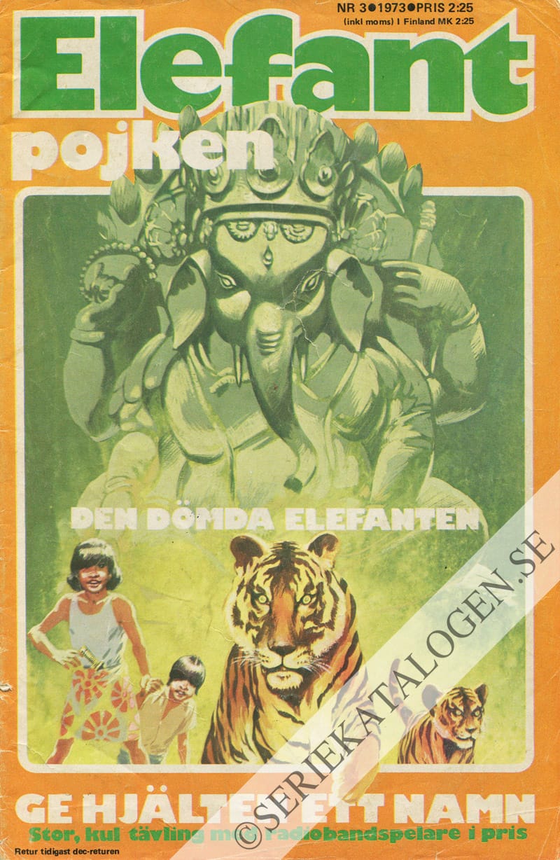 Framsida på Elefantpojken #3 (1973)