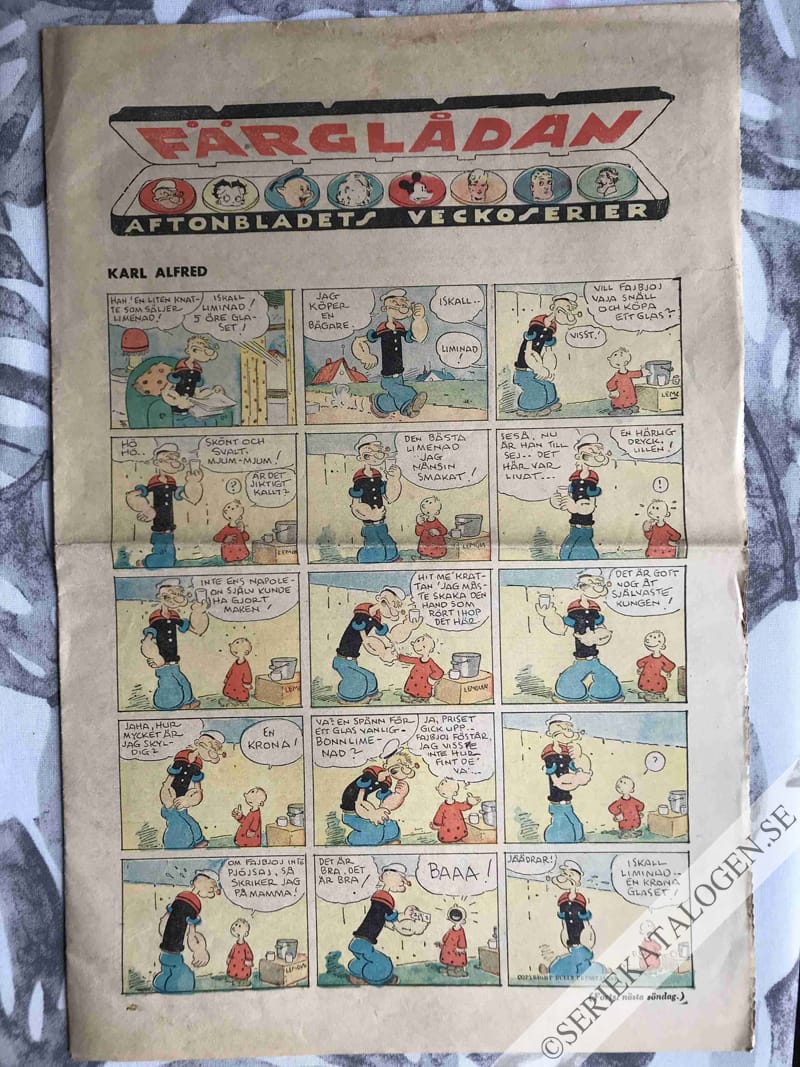 Framsida på Aftonbladets färgserier #41 (1938)