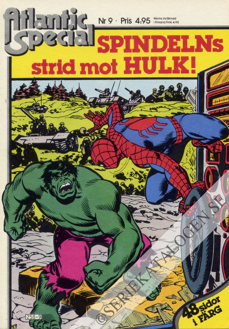 Framsida på Atlantic special Spindelns strid mot Hulk! (1979)
