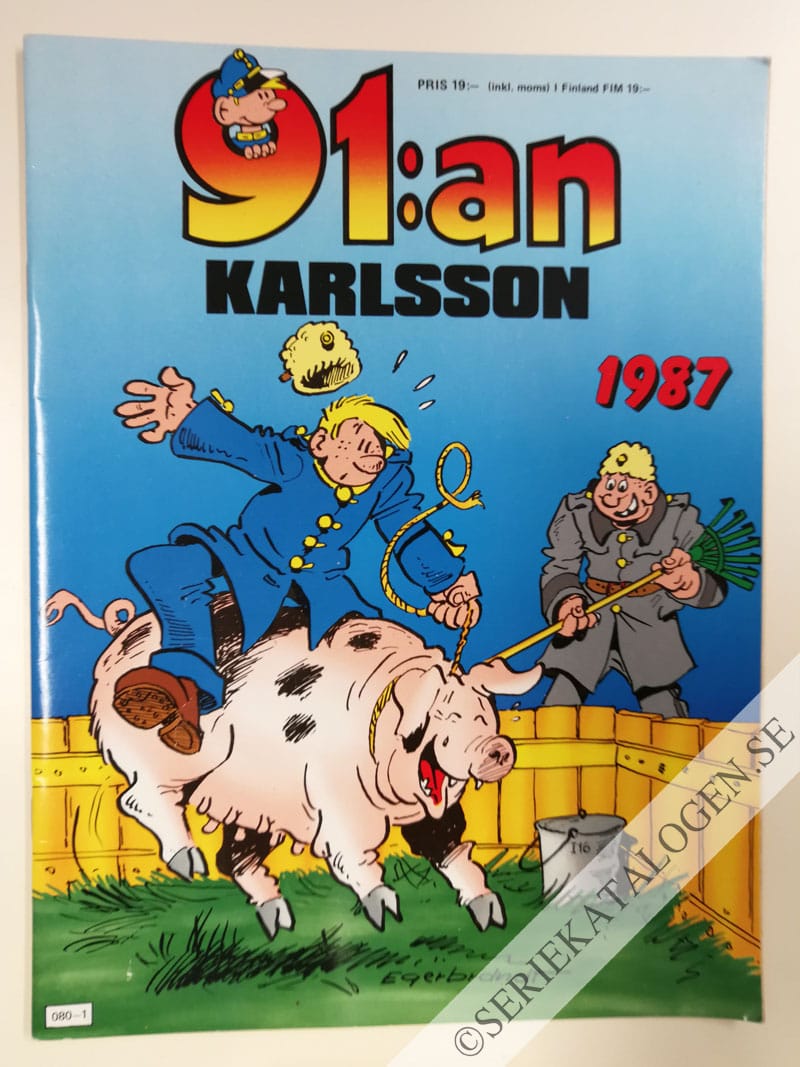 Framsida på 91:an Karlsson # (1986)
