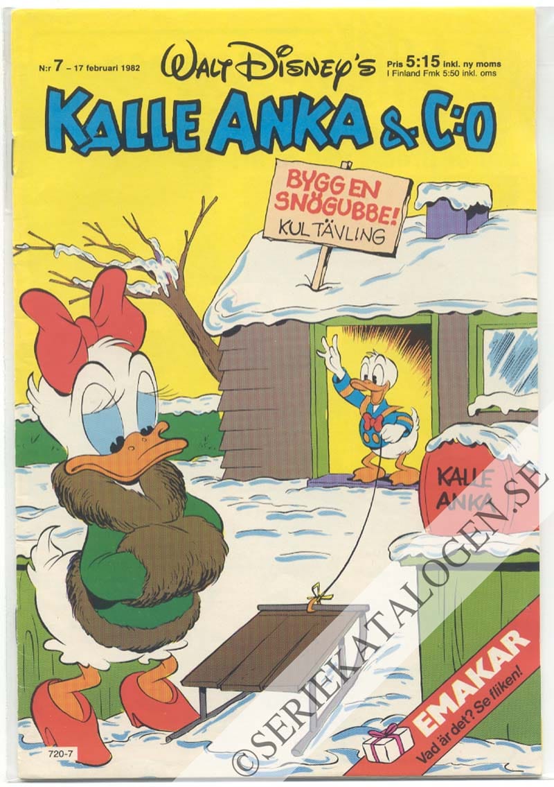 Framsida på Kalle Anka & C:o #7 (1982)