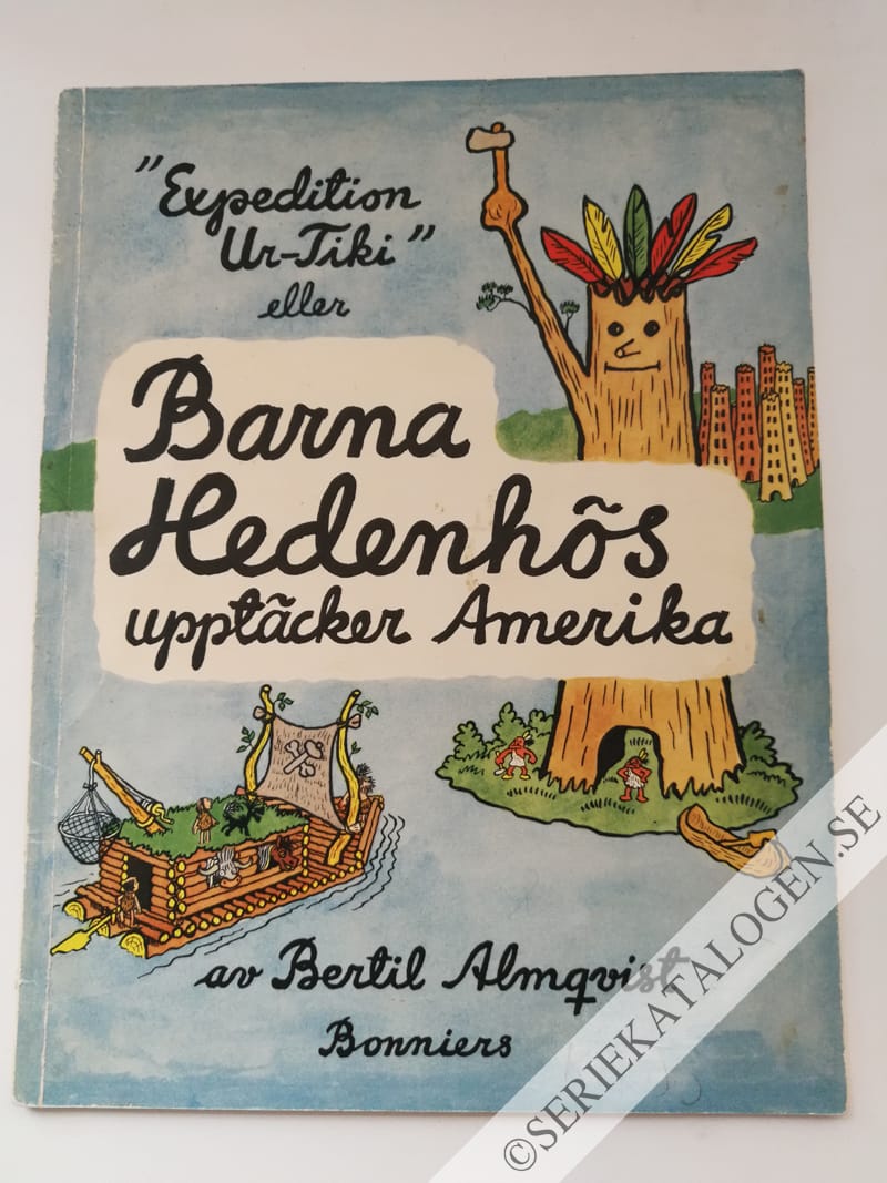Framsida på Barna Hedenhös Barna Hedenhös upptäcker Amerika (1950)