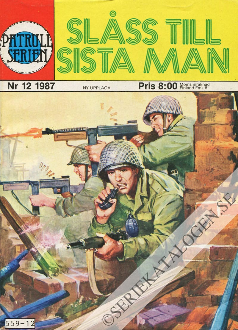 Framsida på Patrullserien #12 - Slåss till sista man (1987)