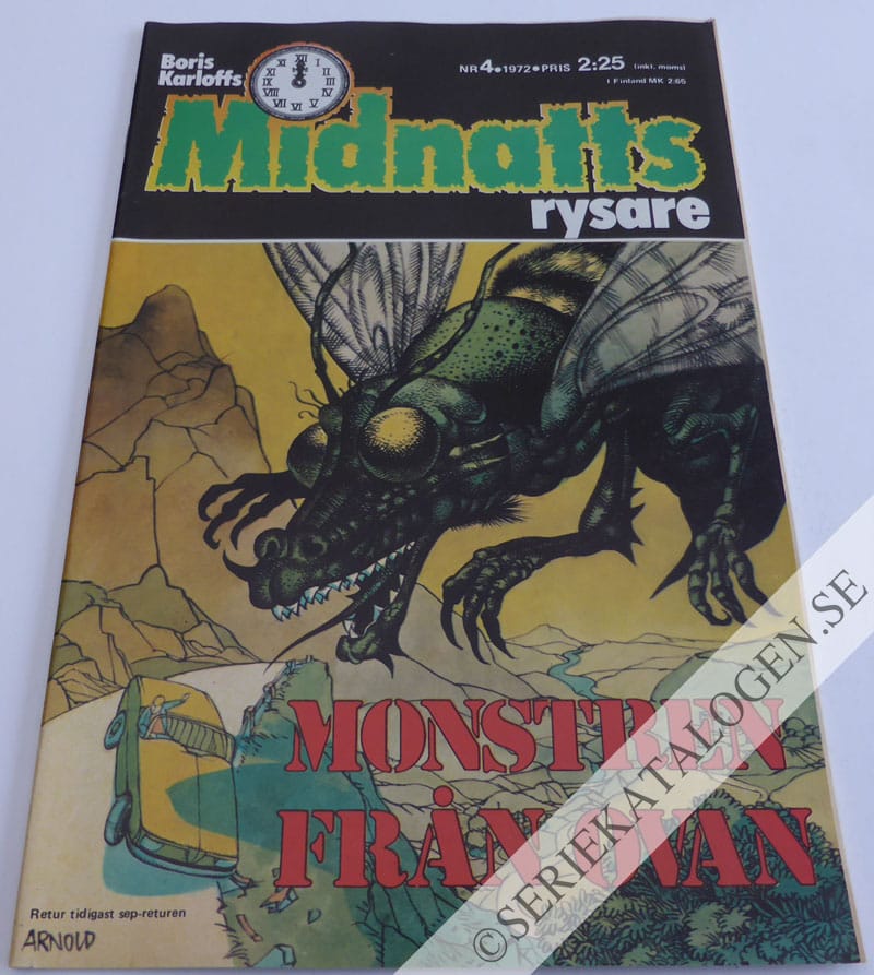 Framsida på Boris Karloffs Midnattsrysare #4 (1972)