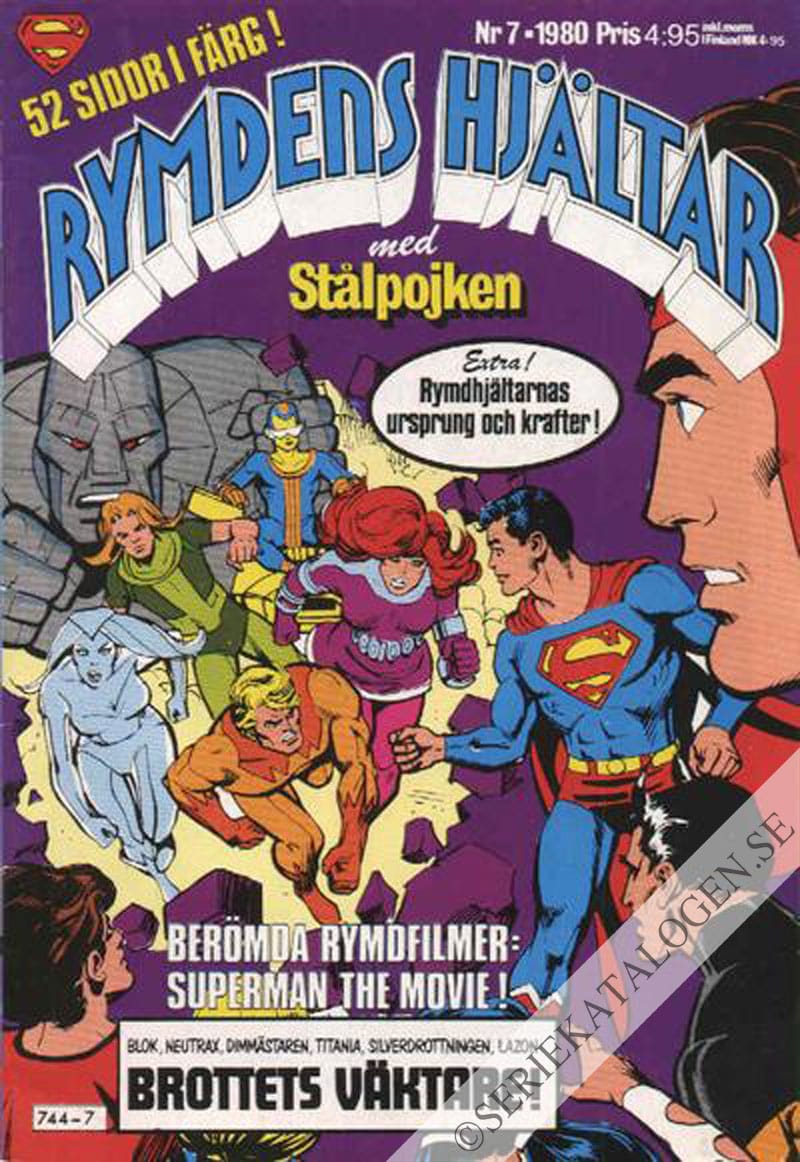 Framsida på Rymdens hjältar med Stålpojken #7 (1980)