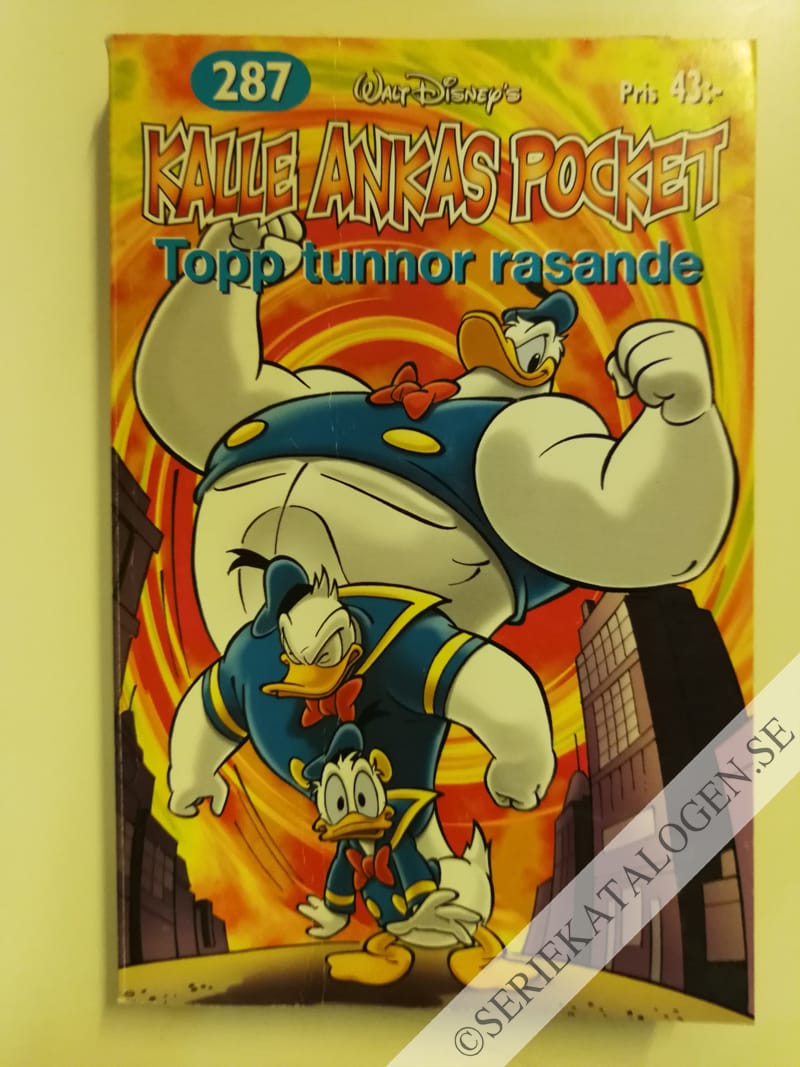 Framsida på Kalle Ankas pocket #287 - Topp tunnor rasande (2003)