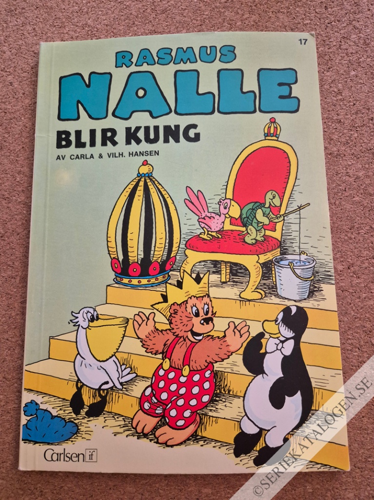 Framsida på Rasmus Nalle blir kung (1972)