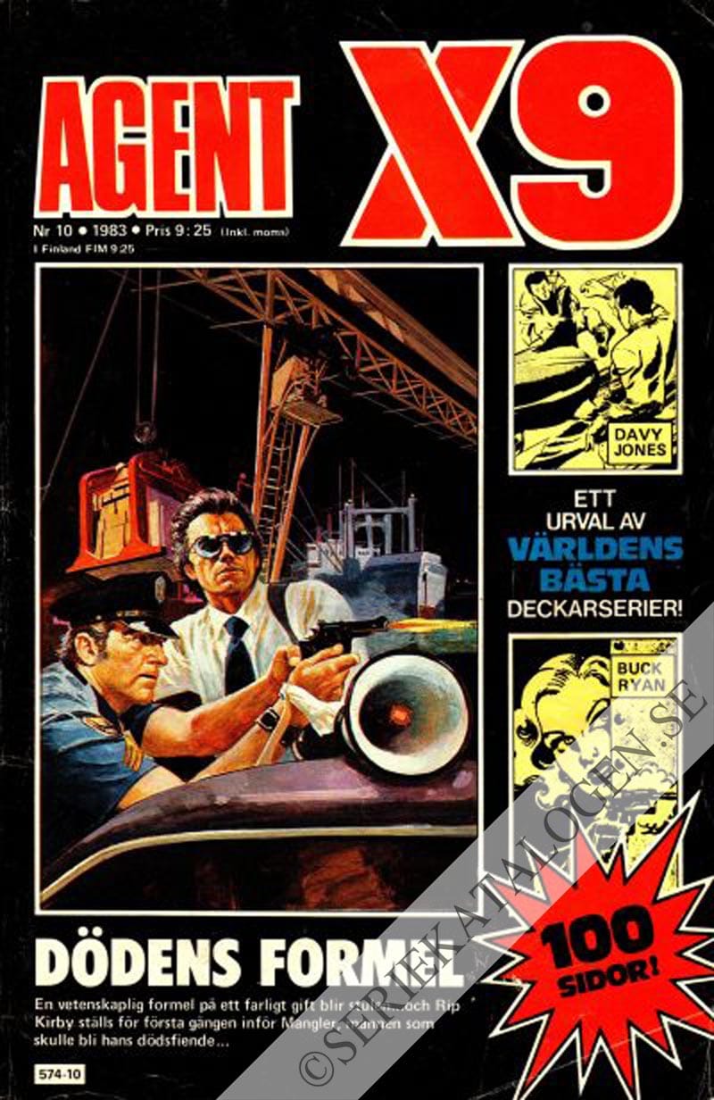 Framsida på Agent X9 #10 (1983)