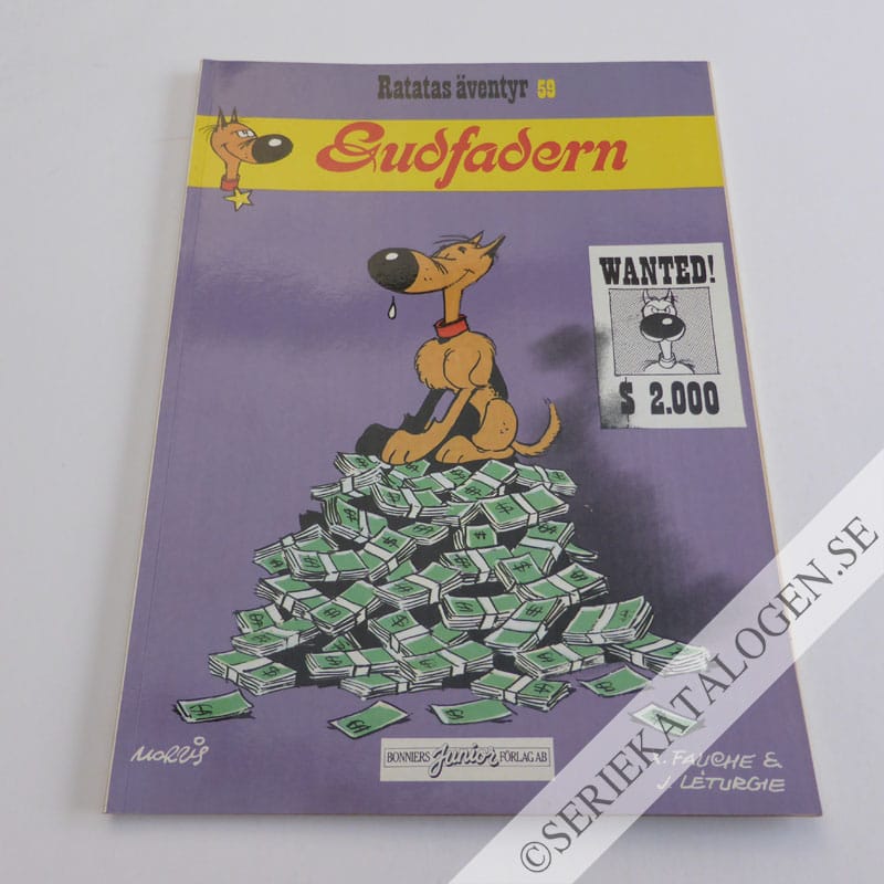 Framsida på Lucky Lukes äventyr #59 - Ratata - gudfadern (1989)