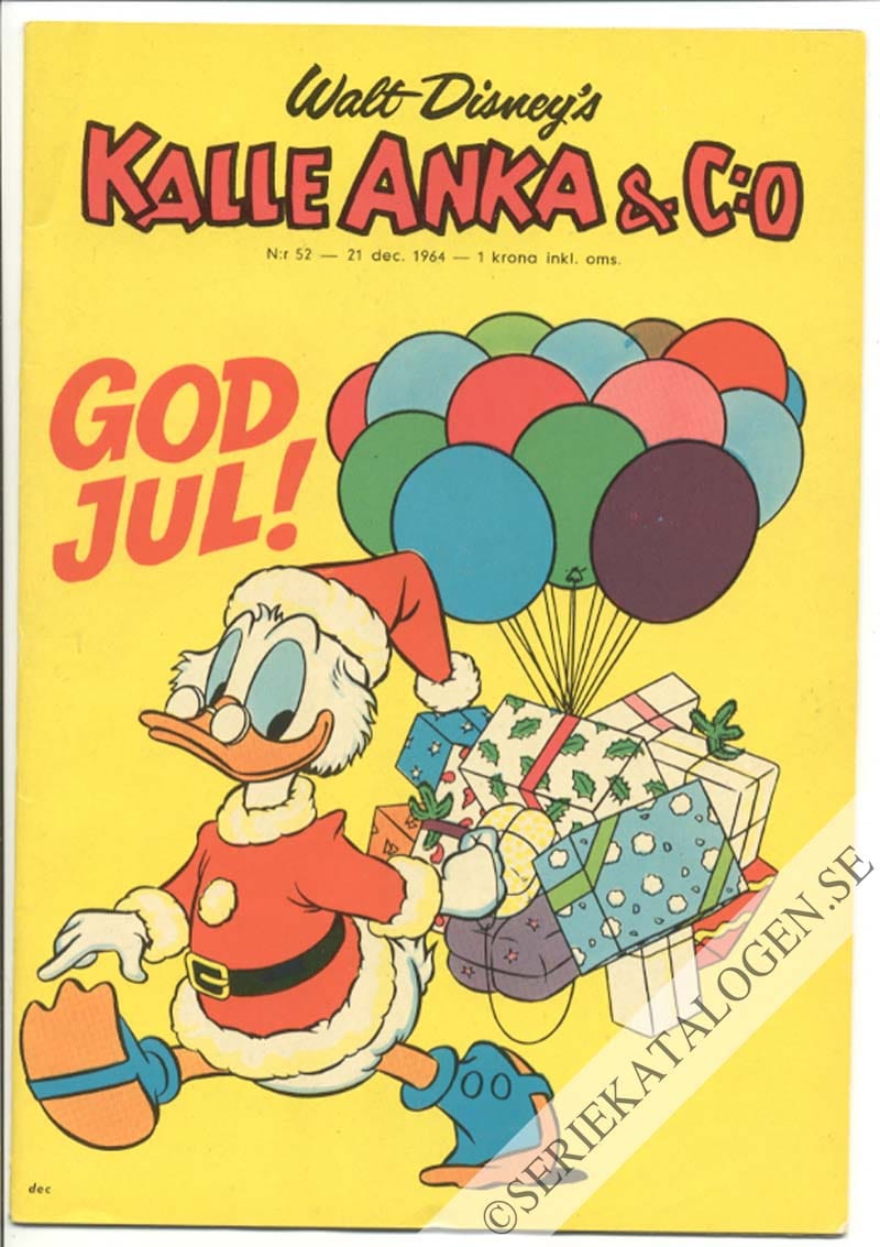 Framsida på Kalle Anka & C:o #52 (1964)