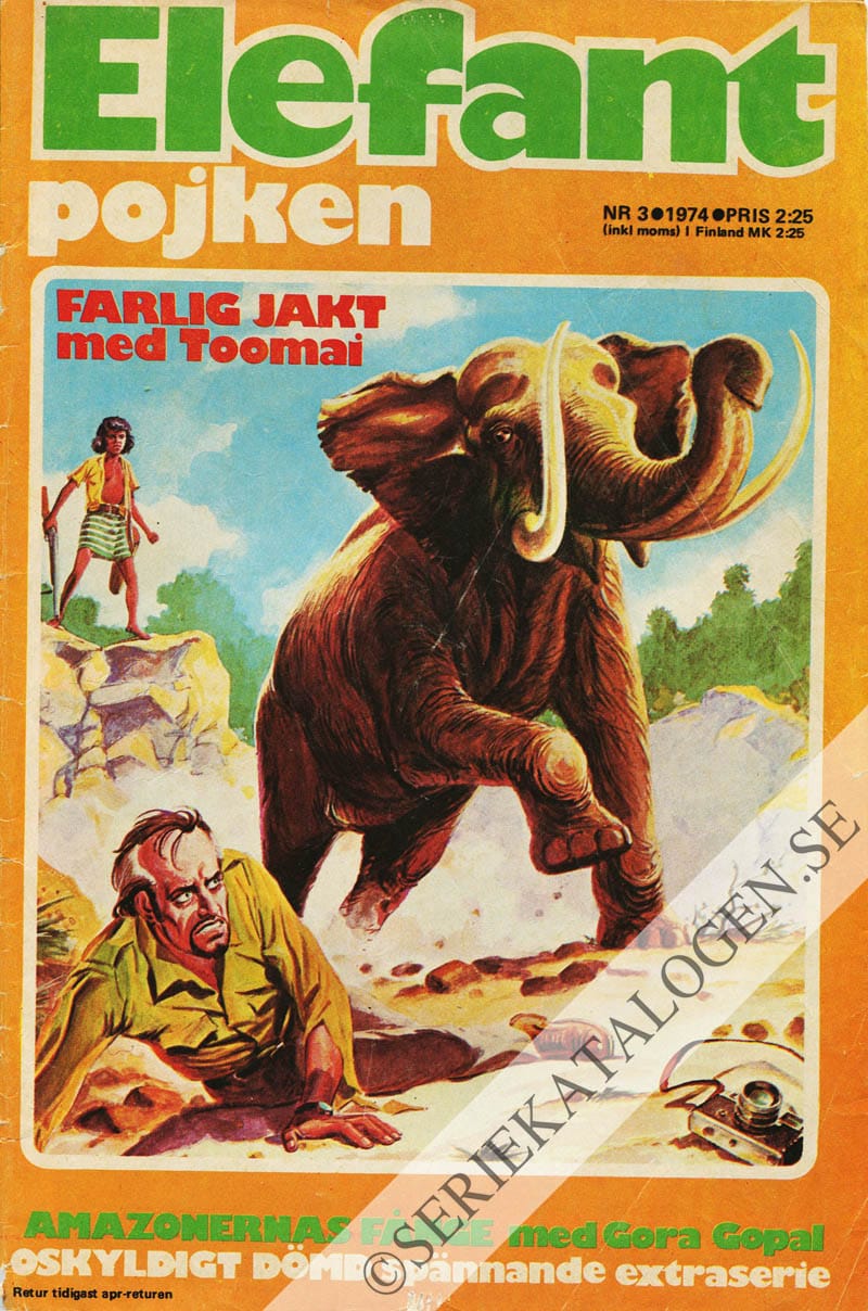 Framsida på Elefantpojken #3 (1974)