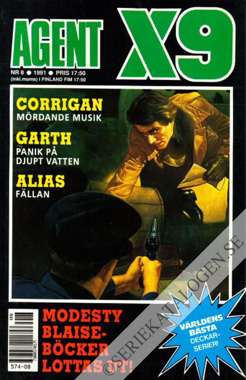 Framsida på Agent X9 #8 (1991)