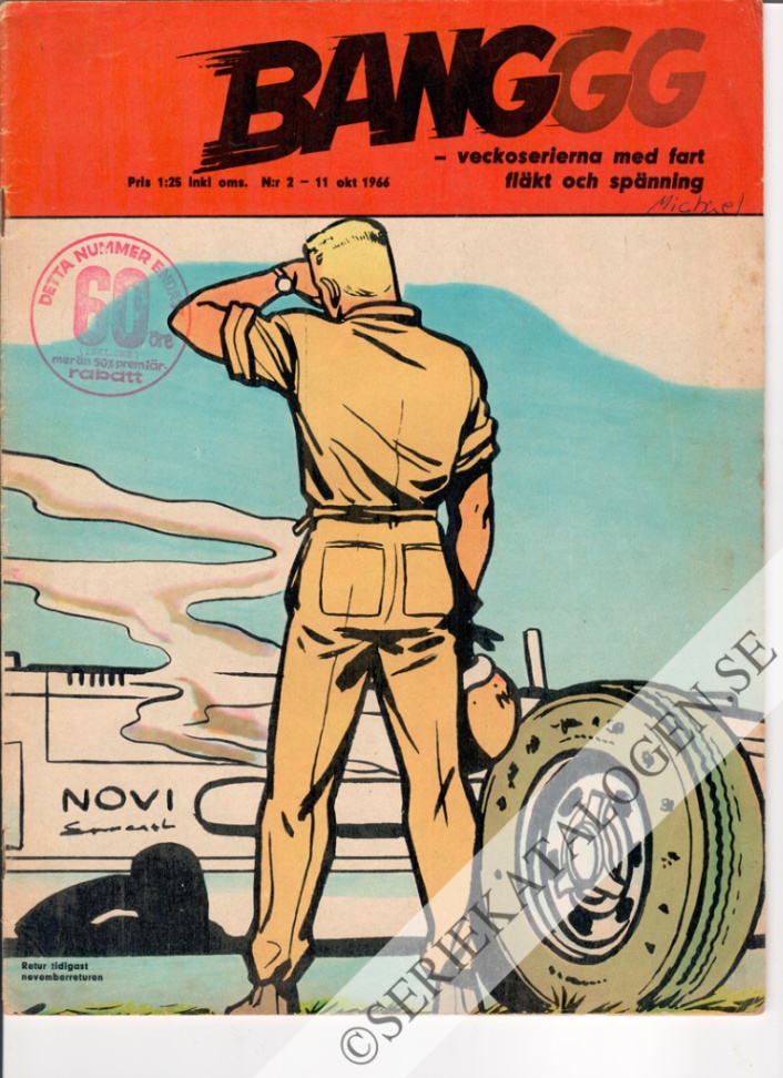 Framsida på Banggg - veckoserierna med fart, färg och spänning #2 (1966)