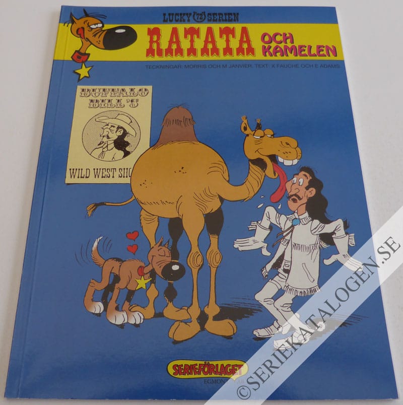 Framsida på Lucky Lukes äventyr #72 - Ratata och kamelen (1997)