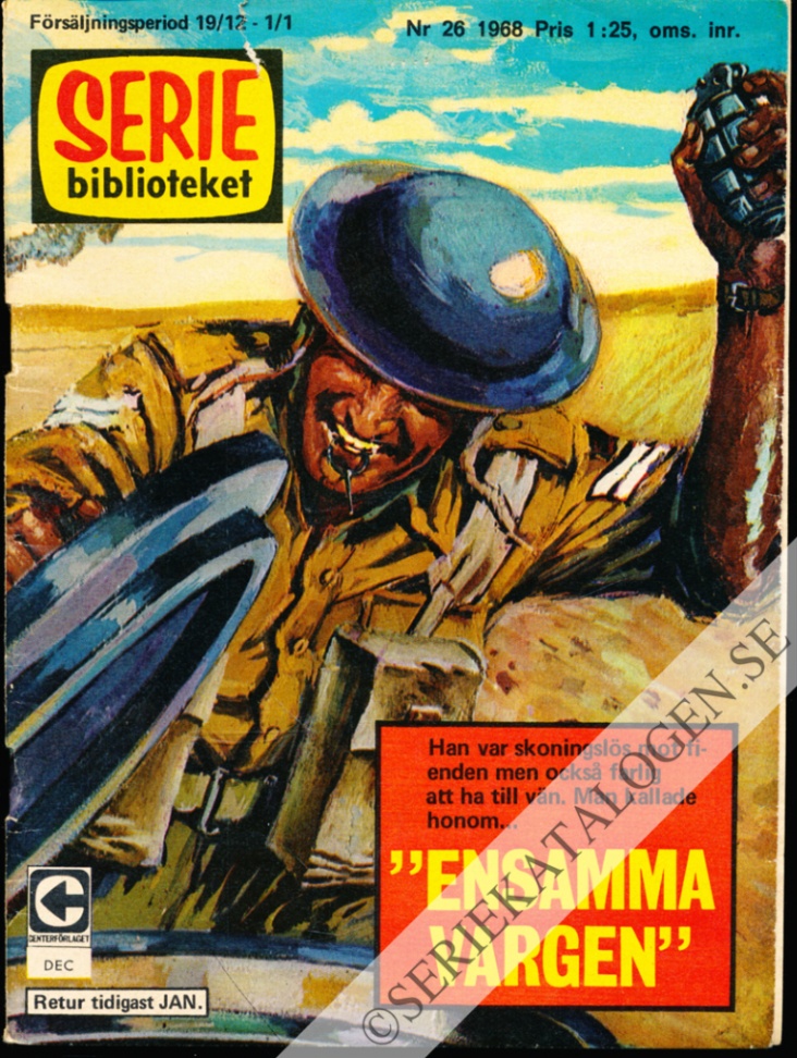Framsida på Seriebiblioteket #26 - "Ensamma vargen" (1968)