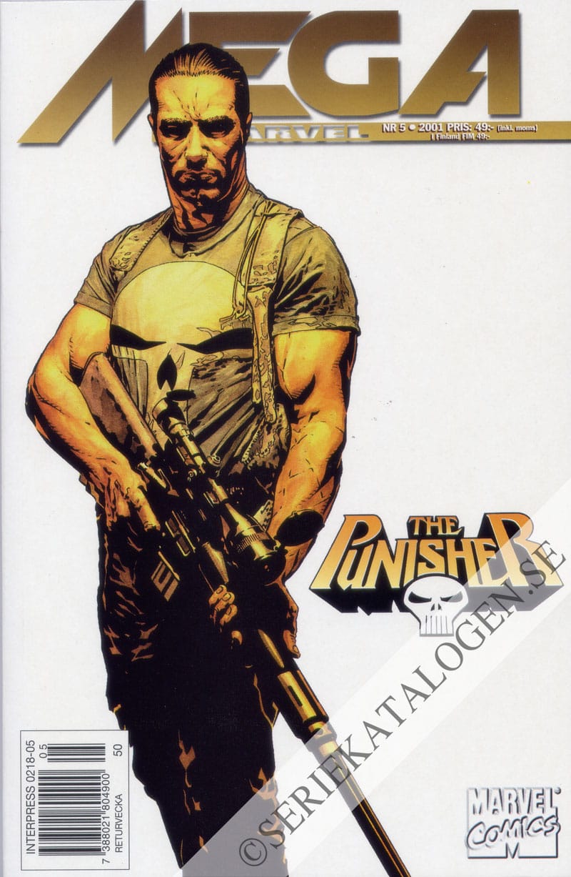 Framsida på Mega Marvel #5 - Punisher (2001)