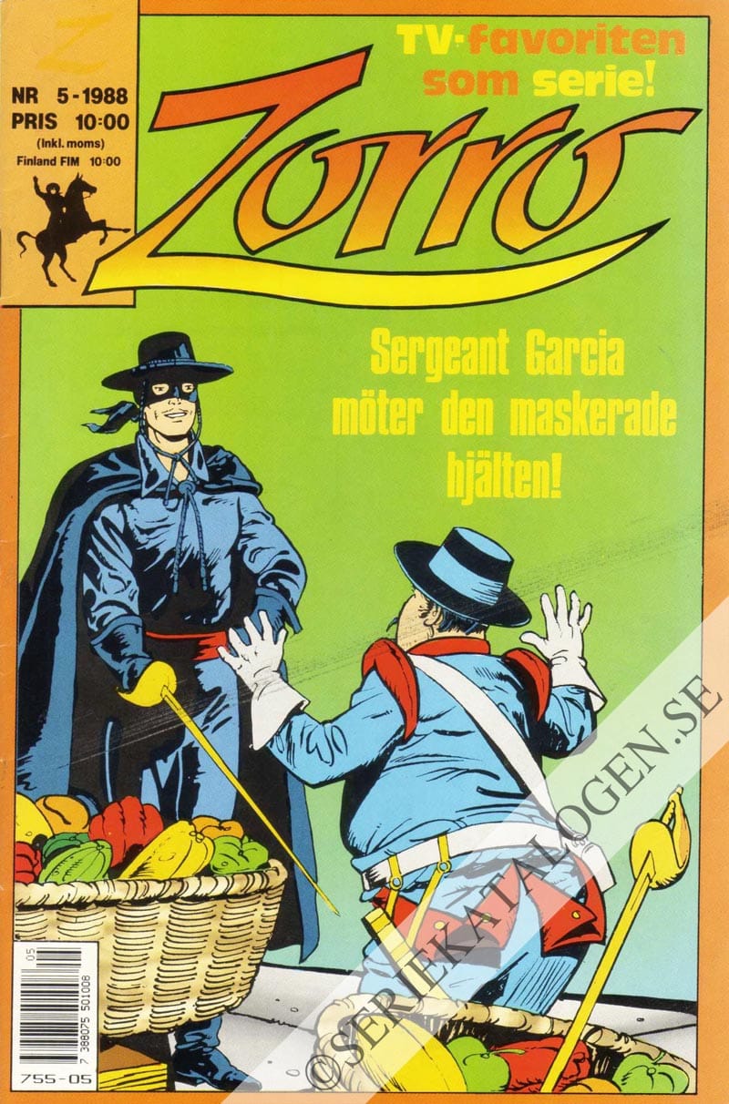 Framsida på Zorro #5 (1988)