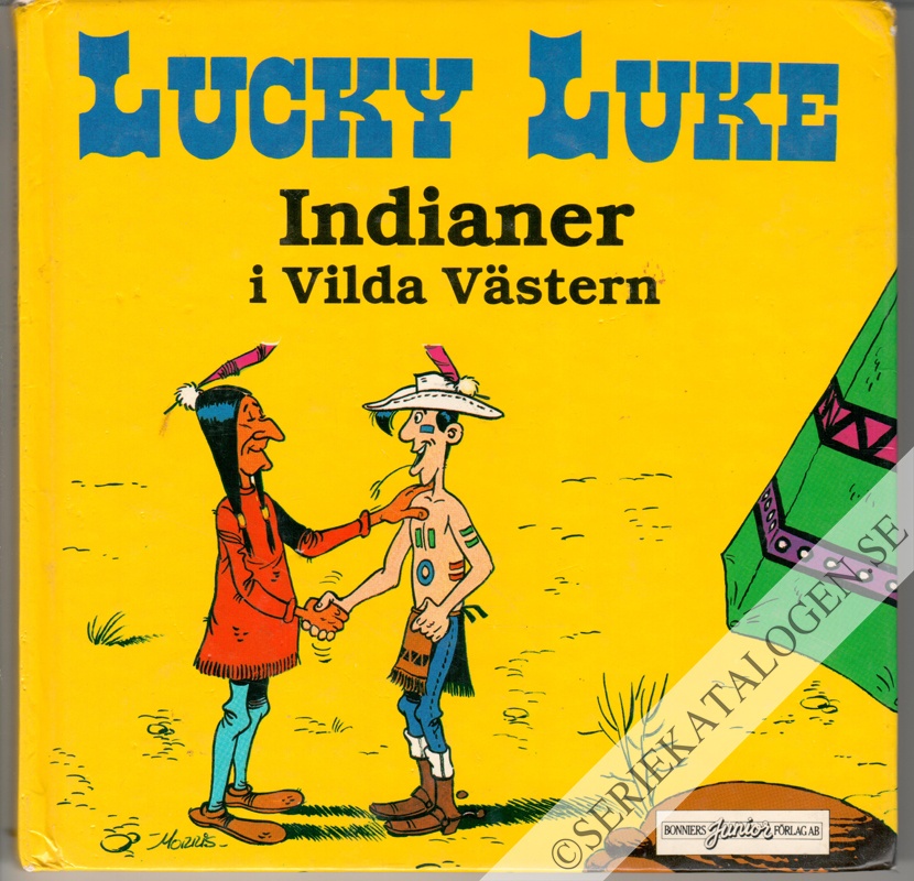 Framsida på Lucky Luke Indianer i Vilda Västern (1986)
