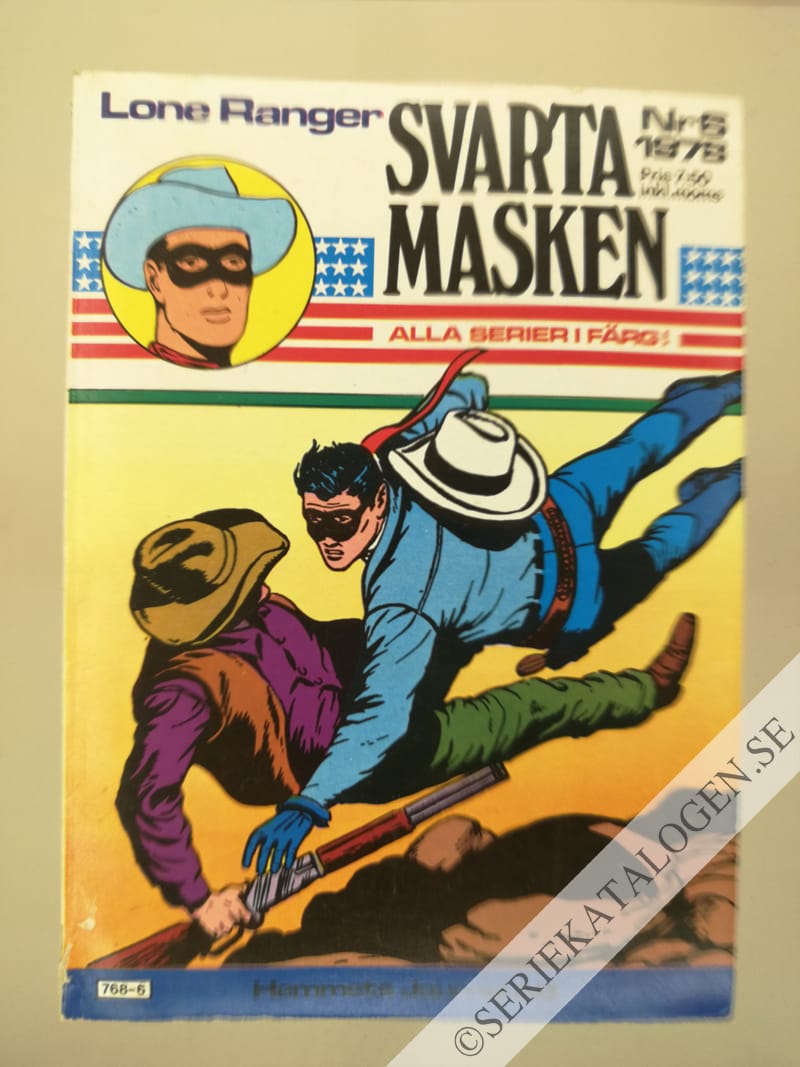 Framsida på Lone Ranger Svarta Masken #6 (1978)